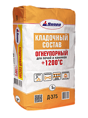 Кладочный состав для печей и каминов 5кг. ДИОЛА-375