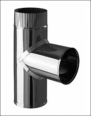 Тройник 90гр. одностенный Ф130 нержавейка