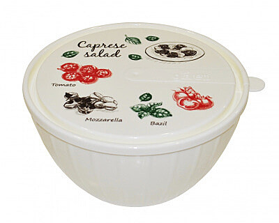 Салатник 1,7 л.с крышкой с декором 