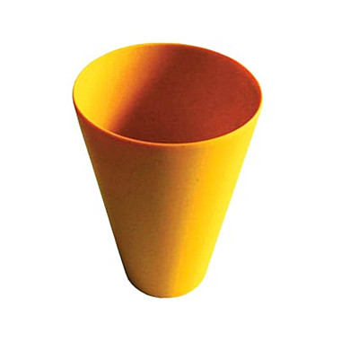 Кружка 400мл. бамбук желтая