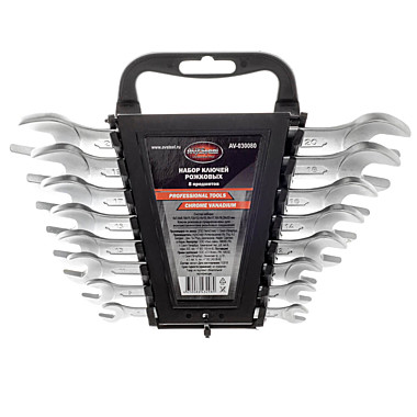 Набор ключей 8 пр. рожковых (6-22мм) AV Steel 